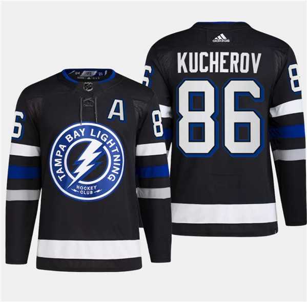 Mens Tampa Bay Lightning #86 Nikita Kucherov Black 2024 Stadium Series Stitched Jersey Dzhi->tampa bay lightning->NHL Jersey